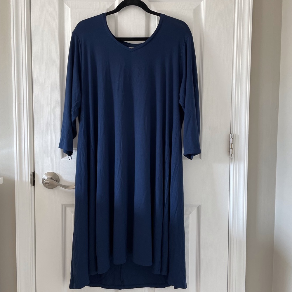 STYLE & CO NAVY 1X DRESS